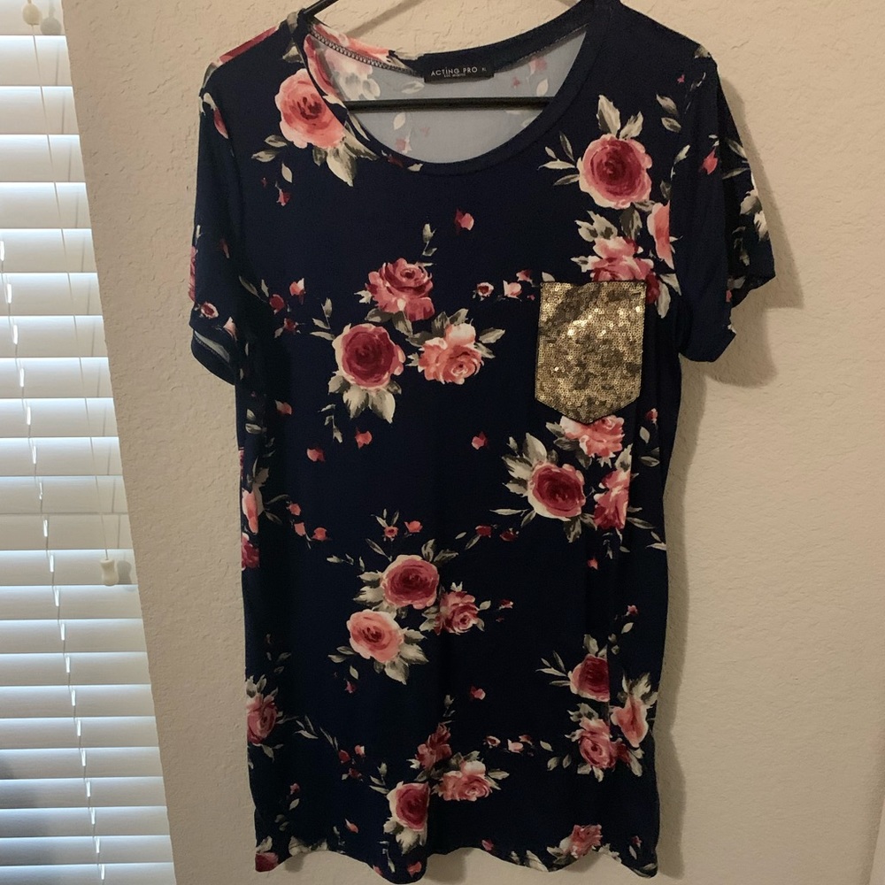 Floral T-shirt dress